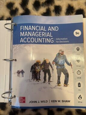 Financial and Managerial Accounting Textbook 9th Edition
